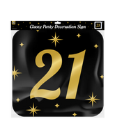 Deurbord 21 Jaar Zwart Goud 50cm